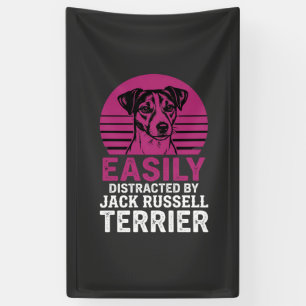 Einfach abgelenkt von Jack Russell Terrier Banner