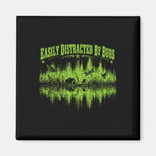 Einfach abgelenkt von Käfern Vintage-Shirt Camping Magnet