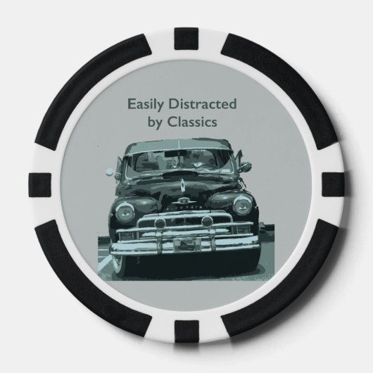 Einfach abgelenkt von Klassikern Pokerchips (Vorderseite)