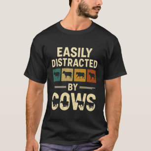 Einfach abgelenkt von Kühen Kinder Lustiger Kuhlie T-Shirt