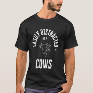 Einfach abgelenkt von Kühen, lustiger Kuhliebhaber T-Shirt