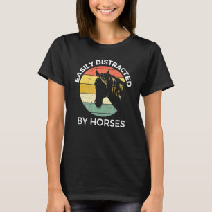 Einfach abgelenkt von Pferden  Pferdeliebhaber und T-Shirt