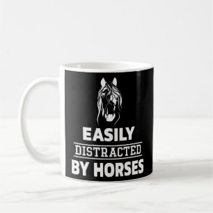 Einfach abgelenkt von Pferdereitliebhaber Lustig Kaffeetasse