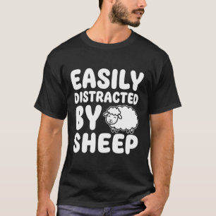 Einfach abgelenkt von Schafen, lustiger Schaf-Lieb T-Shirt