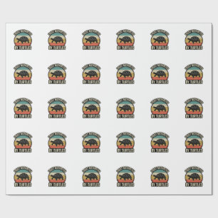 Einfach abgelenkt von Schildkröten Vintage Grafik- Geschenkpapier