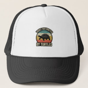 Einfach abgelenkt von Schildkröten Vintage Grafik- Truckerkappe