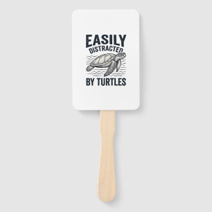 Einfach abgelenkt von Schildkröten Vintage-Shirt-D Fächer