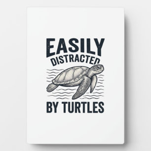Einfach abgelenkt von Schildkröten Vintage-Shirt-D Fotoplatte