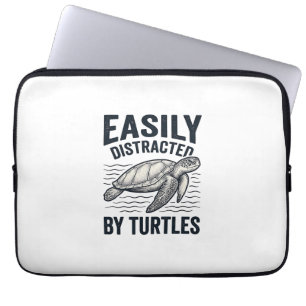 Einfach abgelenkt von Schildkröten Vintage-Shirt-D Laptopschutzhülle