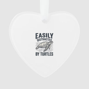 Einfach abgelenkt von Schildkröten Vintage-Shirt-D Ornament