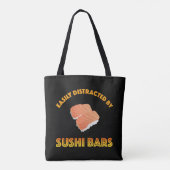 Einfach abgelenkt von Sushi-Bars Tasche (Rückseite)