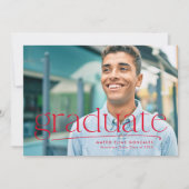 Einfach abgeschlossener roter Abschluss mit einem  Ankündigung (Vorderseite)