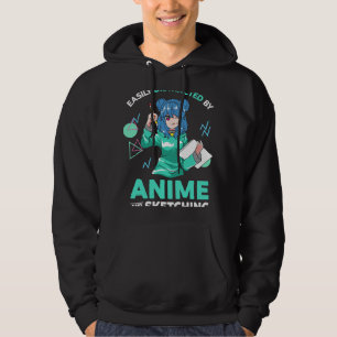 Einfach ablenkbar durch Anime und Anime Mädchen ze Hoodie