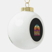 Einfach ablenkbar durch Cocker Spaniel Retro Hund Keramik Kugel-Ornament (Links)