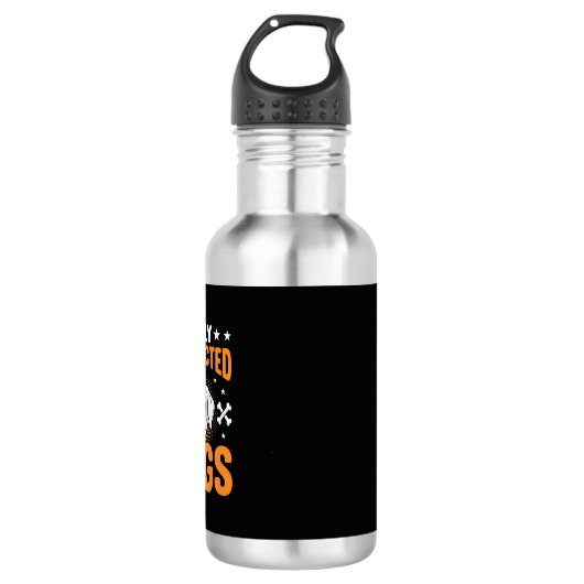 Einfach ablenkbar durch Hunde Edelstahlflasche (Vorderseite)