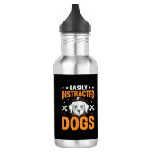 Einfach ablenkbar durch Hunde Edelstahlflasche (Links)