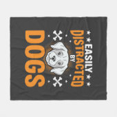 Einfach ablenkbar durch Hunde Fleecedecke (Vorderseite (Horizontal))