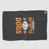 Einfach Ablenkbar Durch Hunde Golfhandtuch (Horizontal)