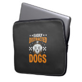 Einfach ablenkbar durch Hunde Laptopschutzhülle (Vorderseite Links)