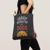Einfach Ablenkbar Durch Hunde Lustiges Hundebesitz Tasche (Von Nahem)