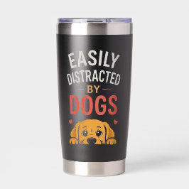Einfach Ablenkbar Durch Hunde Lustiges Hundebesitz Thermobecher
