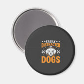 Einfach ablenkbar durch Hunde Magnet (Vorderseite/Rückseite)