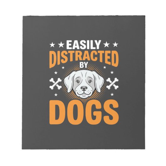 Einfach Ablenkbar Durch Hunde Notizblock (Vorderseite)