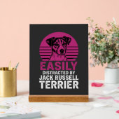 Einfach ablenkbar durch Jack Russell Terrier Acrylschild (Hochzeit)