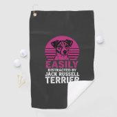 Einfach ablenkbar durch Jack Russell Terrier Golfhandtuch (Insitu)