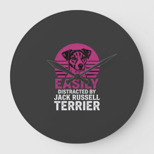Einfach ablenkbar durch Jack Russell Terrier Große Wanduhr