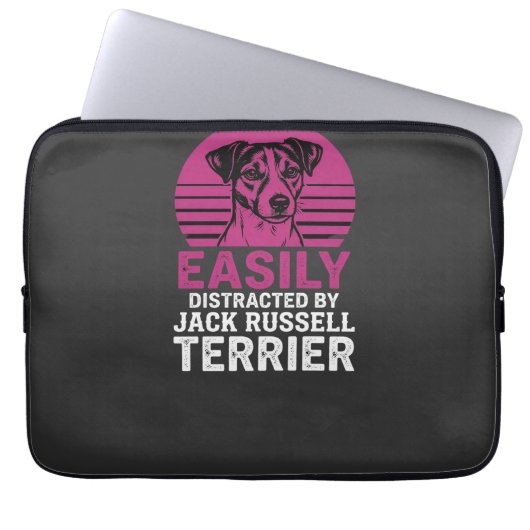 Einfach ablenkbar durch Jack Russell Terrier Laptopschutzhülle (Vorderseite)