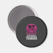Einfach ablenkbar durch Jack Russell Terrier Magnet (Vorderseite/Rückseite)