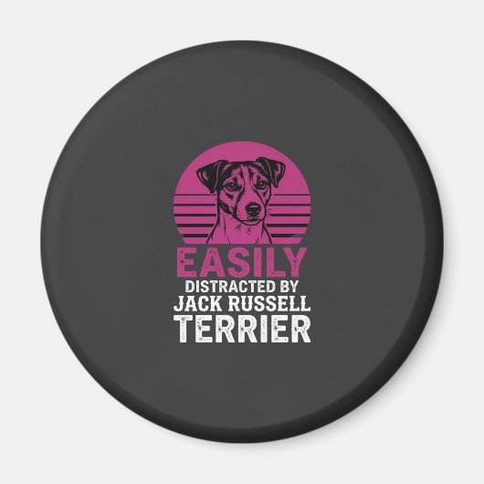 Einfach ablenkbar durch Jack Russell Terrier Magnet (Vorne)