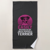 Einfach ablenkbar durch Jack Russell Terrier Strandtuch (Vorderseite)