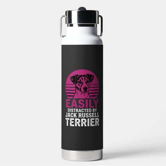 Einfach ablenkbar durch Jack Russell Terrier Trinkflasche (Vorderseite)