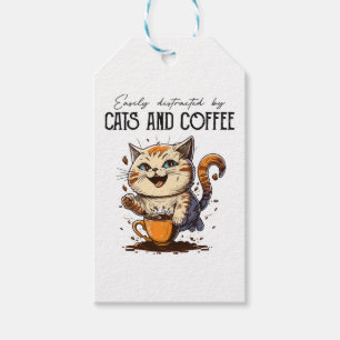 Einfach Ablenkbar Durch Katzen Und Kaffee Katzenli Geschenkanhänger