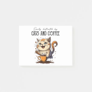 Einfach Ablenkbar Durch Katzen Und Kaffee Katzenli Post-it Klebezettel