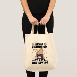 Einfach ablenkbar durch Katzen und Nähen Katzenlie Tragetasche