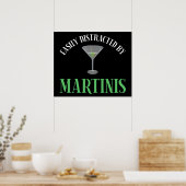 Einfach Ablenkbar Durch Martinis Poster (Küche)