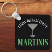 Einfach Ablenkbar Durch Martinis Schlüsselanhänger (Vorderseite)
