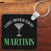 Einfach Ablenkbar Durch Martinis Schlüsselanhänger (Rückseite)