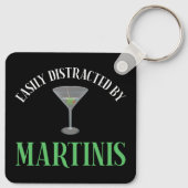 Einfach Ablenkbar Durch Martinis Schlüsselanhänger (Rückseite)