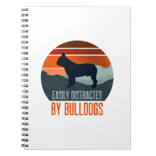 Einfach Ablenkbar Durch Spaziergang Mit Bulldogs Notizblock