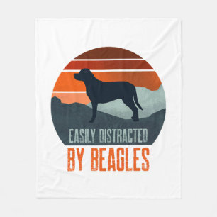 Einfach ablenkbar durch Spaziergänge mit Beagles Fleecedecke