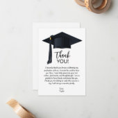 Einfach Abschluss Vielen Dank Mitteilungskarte (Vorderseite/Rückseite Beispiel)