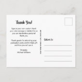 Einfach Abschluss Vielen Dank Postkarte (Rückseite)