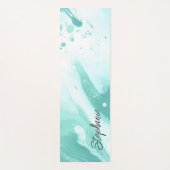 Einfach Abstrakter Marmorgrün Yogamatte (Vorderseite)