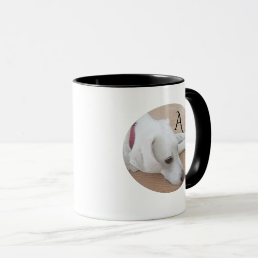 Einfach Adorable Single, erster weißer Hund Tasse (VorderseiteRechts)