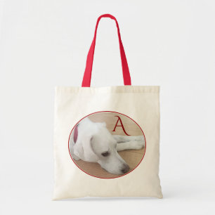 Einfach Adorable Single Erstmaliger Weißer Hund Ro Tragetasche