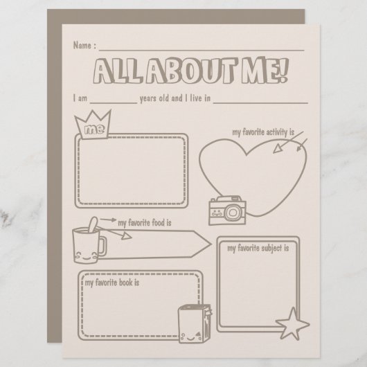 Einfach alles über mich (Vorne/Hinten)